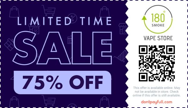 180 Smoke Coupon Codes - Get 30% Off in May 2026