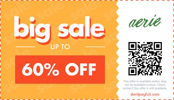 60% Off Aerie Promo Code, Coupons - April 2023