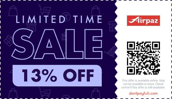 Airpaz Global Promo Codes - 13% Off Voucher Code 2026