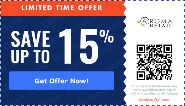 15 Off Aroma Retail Coupon Code Coupons October 2023