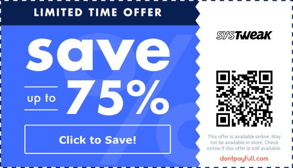 Systweak Coupons - 50% Off Coupon Code 2026