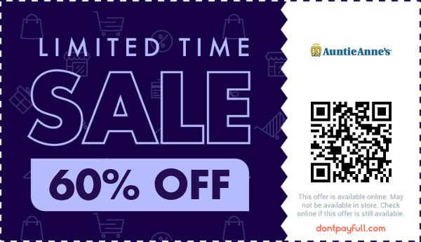 10% Off Auntie Anne's Coupon, Coupon Codes, Oct 2023