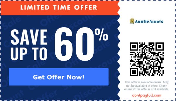 10 Off Auntie Anne s Coupon Coupon Codes 2023