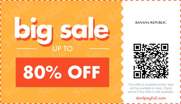 80% Off Banana Republic Canada Promo Codes, Coupons