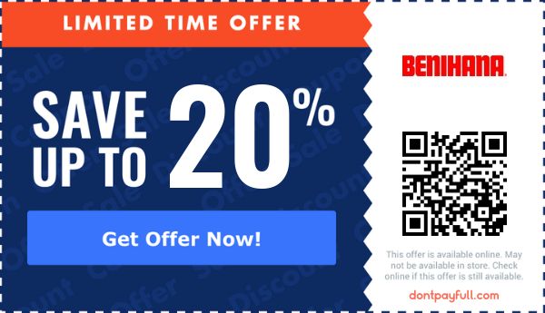 $5 Off Benihana Coupon Codes, Promo Codes - Dec 2024