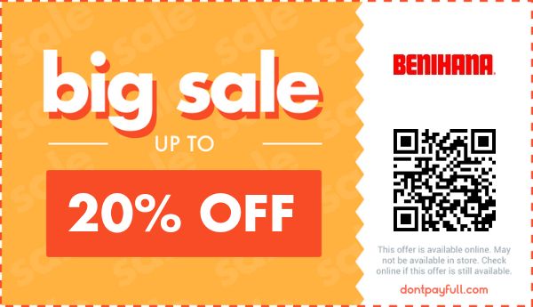 $5 Off Benihana Coupon, Coupon Codes - August 2024