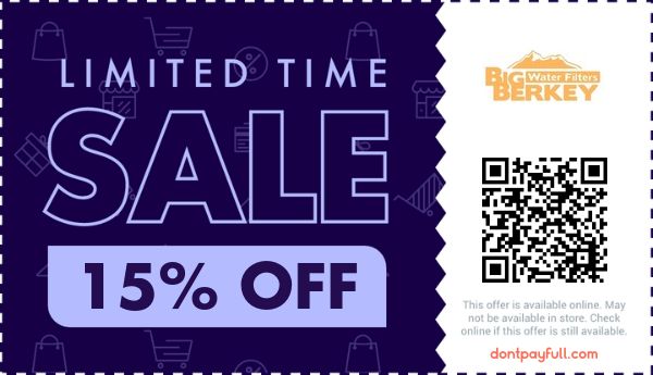 15 Off Big Berkey Water Filters COUPON July 2023