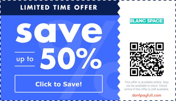50 Off Blanc Space Coupon Promo Code Nov 2022