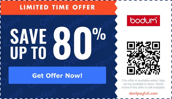 Bodum Coupons (75% Discount) - Aug 2022