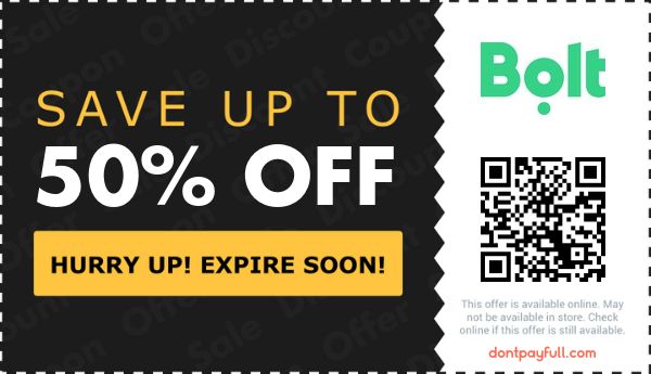 Bolt Promo Codes - 90% Off Discount Code August 2026