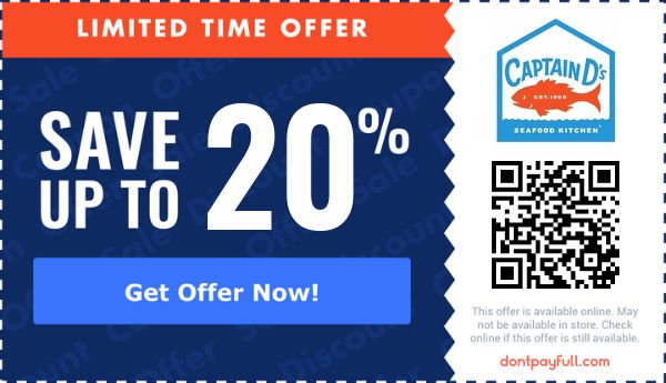 20% Off Captain D's Coupon, Coupon Codes - July 2025