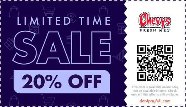 20% Off Chevys Coupon Code, Coupons - April 2025