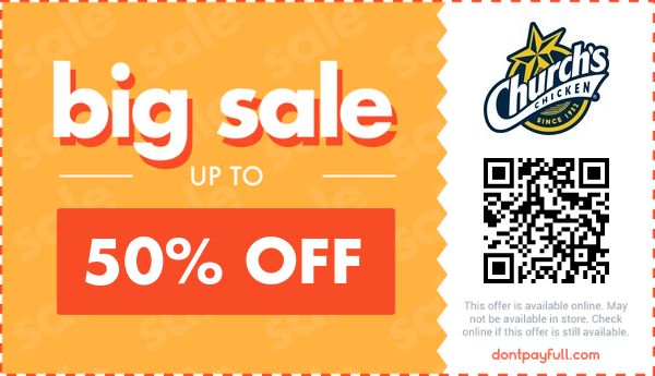 50% Off Church's Chicken Coupons, Promo Codes, Jul 2025