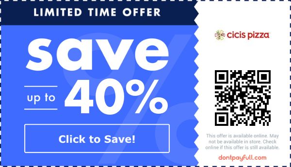 50% Off Cicis Pizza Coupon, Coupon Codes - July 2025