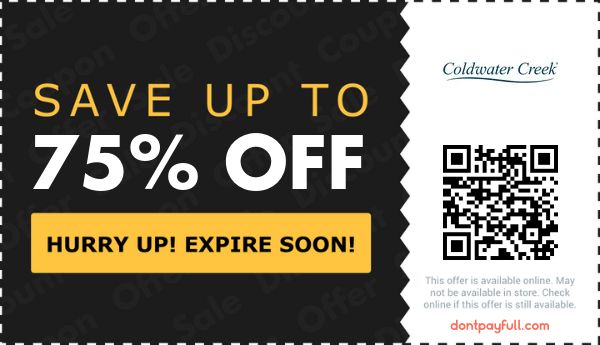85% Off Coldwater Creek Promo Code, Discount Codes 2024