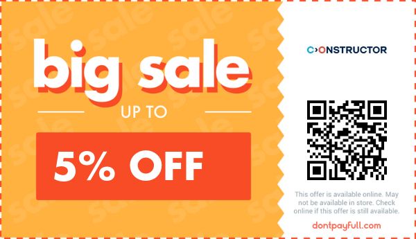 Constructor Coupons - 15% Off Promo Code July 2026