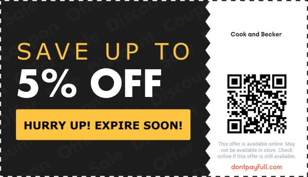 Cook and Becker Discount Codes - Get 15% Off in Jul 2026
