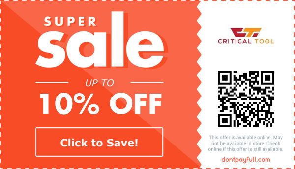 10 Off Critical Tool Coupon Promo Code Nov 2022
