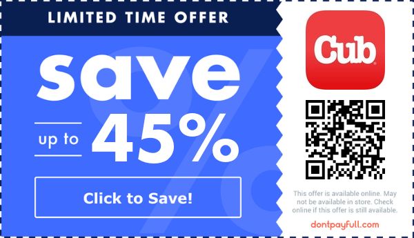 Cub Foods Promo Codes - $20 Off Coupon August 2026