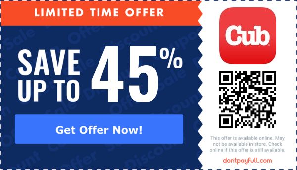 45 Off Cub Foods COUPON 16 ACTIVE September 2023