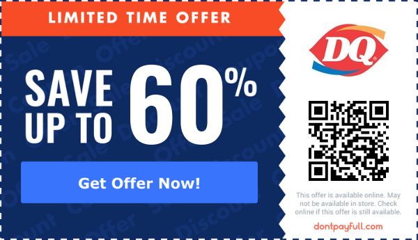 Dairy Queen Coupons - 60% Off Promo Code August 2026