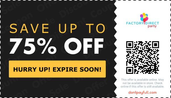 Factory Direct Party Store 50% Off Factory Direct Party Coupon Codes August 2026