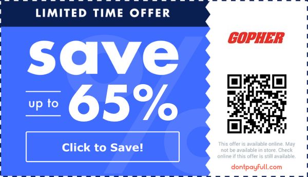 Gopher Sport Coupon Codes - 50% Off Coupon April 2026