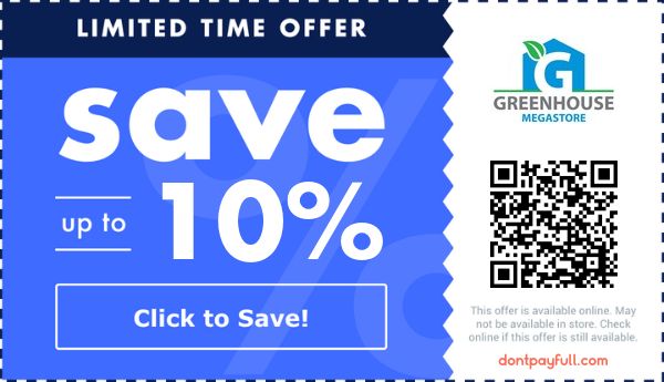 50% Off Greenhouse Megastore Coupons, Coupon Codes