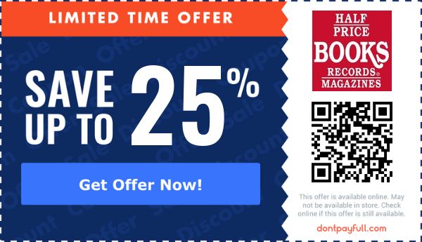 20% Off Half Price Books Coupons, Coupon Codes - 2025