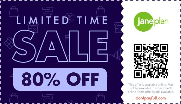 Jane Plan Promo Codes - 80% Off Voucher Code 2026