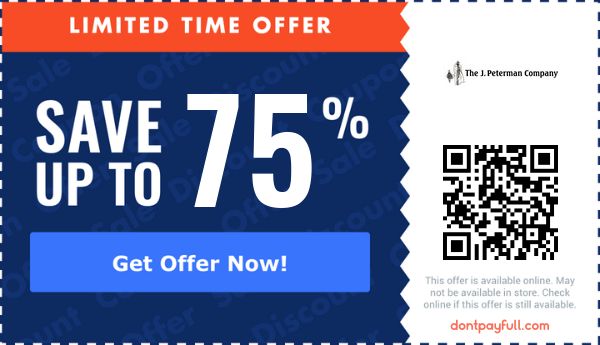50 Off J Peterman Company COUPON August 2023