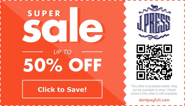 50 Off J Press Coupon Promo Code Jul 2022