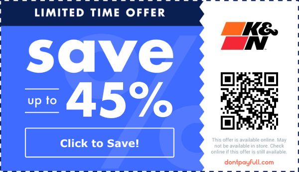 Autozone Coupons Printable 2019 45 Off K N Filters Coupon Promo Code May 2020