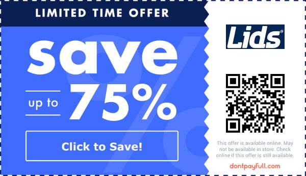 75% Off Lids Coupon Codes, Promo Codes 