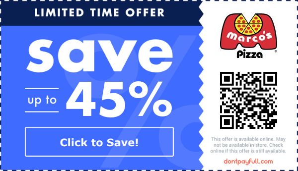 10% Off Marco's Pizza Coupon Code, Coupons - June 2025