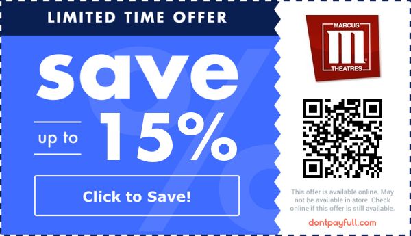 35% Off Marcus Theatres PROMO CODES ⇨ October 2024