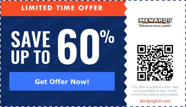 85% Off Menards Coupons &amp; Promo Codes - July 2022