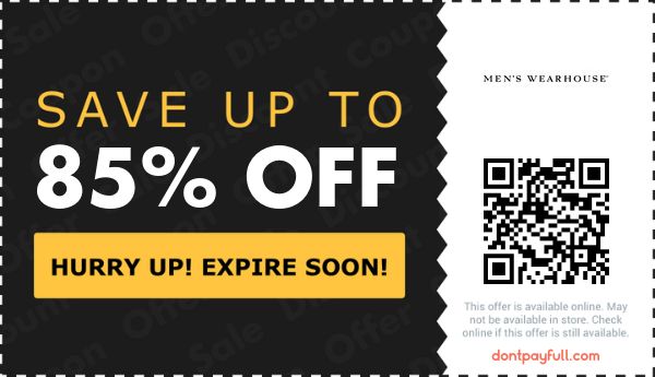 60% Off Men's Wearhouse Coupons, Promo Codes - 2025