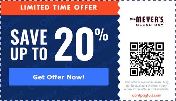 20% Off Mrs. Meyer's Promo Code, Coupon Codes