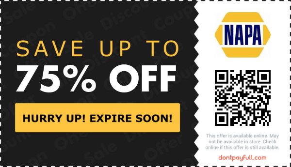 75% Off NAPA Auto Parts Promo Code, Coupon Codes 2024