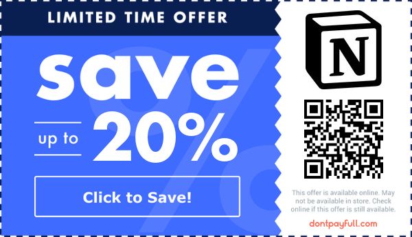 Note Shop Discount Code Notion Discount Codes - 50% Off Promo Code 2026