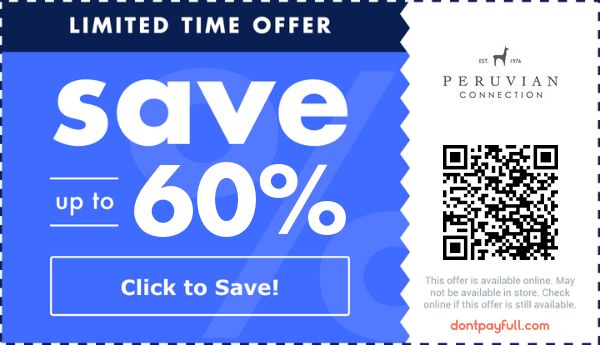 70 Off Peruvian Connection Coupon Promo Codes Mar 2023