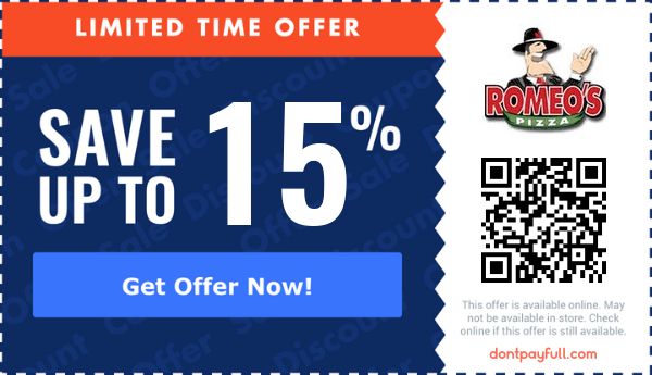 Romeos Pizza Coupons 15 Discount Aug 2021