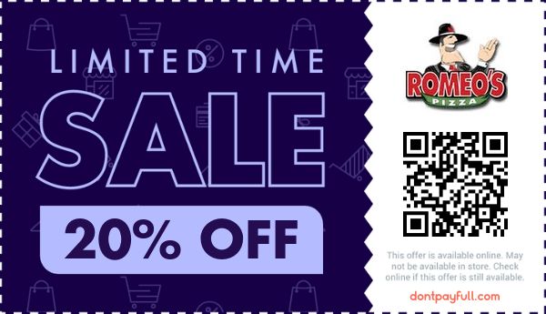 20% Off Romeos Pizza COUPONS - (9 ACTIVE) August 2024