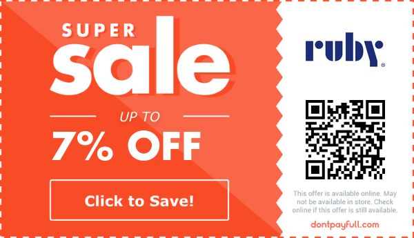 Ruby Discount Codes - 8% Off Coupon Code 2026