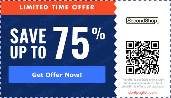SecondShop discount deal