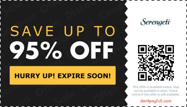 95 Off Serengeti Coupon Promo Code Aug 2021