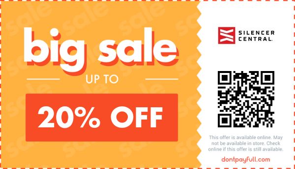 20 Off Silencer Central Coupon 11 Active September 2023