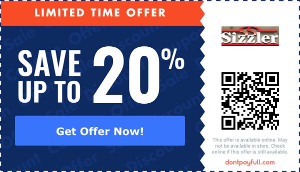 12 Sizzler Coupons, Discount Codes - July 2025