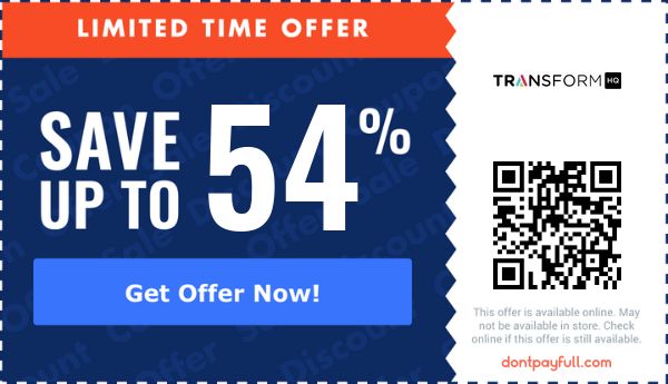 50 Off Transform HQ COUPON CODE September 2023